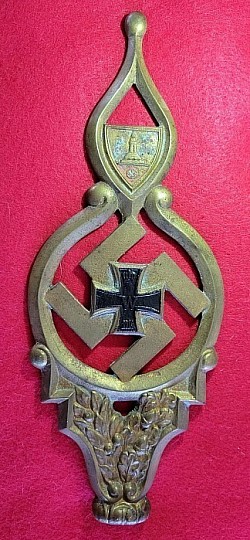 Original Nazi Reichskriegerbund Veterans' Association Flag Pole Top