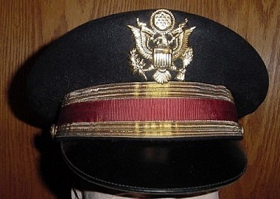 Original Vintage U.S. Military Officer's Visor Hat by Flight Ace