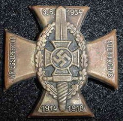 Nazi NSKOV 1934 Tinnie Badge...$40 SOLD
