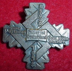 Nazi 1934 NSDAP Gauparteitag Badge...$38 SOLD