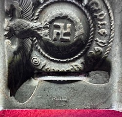 Original Nazi SS EM Steel Belt Buckle by RODO