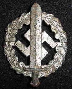 Nazi SA Sports Badge in Silver...$70 SOLD