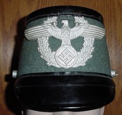 Nazi Schutzpolizei NCO Shako...$325 SOLD