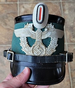 Nazi Municipal Police Shako by Maury & Co., Offenbach...$525 SOLD