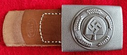 Nazi RAD EM Belt Buckle with 1939-Dated Leather Tab...$175 SOLD