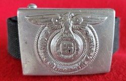 Nazi SS EM Belt Buckle with US Issue Web Belt...$625 SOLD