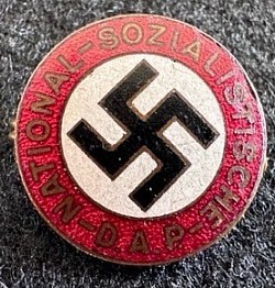 Original Nazi NSDAP Party Pin with Double-Marked 