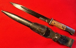 Nazi Late War K98 Bayonet Coded 