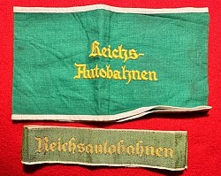 Nazi-era Reichs-Autobahnen Armband and Cufftitle...$375 Set SOLD