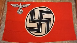 Nazi State Service Flag with Halyard Rope and Metal Clips...$480 SOLD