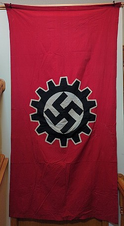 Nazi Deutsche Arbeitsfront (DAF) Double-Sided Multi-Piece Flag/Banner...$410 SOLD
