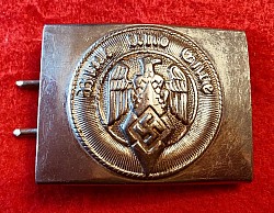 Nazi Hitler Youth Belt Buckle with Chromed Steel Body and RZM Marking...$95 SOLD