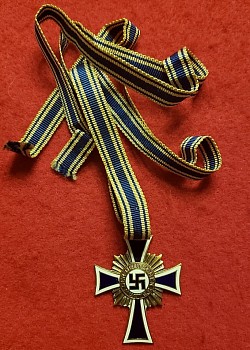Nazi Mother's Cross in Bronze with Neck Ribbon...$60 SOLD