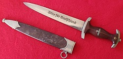 Nazi SA Dagger by Rare Maker Kaufmann & Söhne of Solingen...$595 SOLD