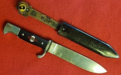 Nazi Hitler Youth Knife Maker-Coded “RZM M7/13” (Arthur Schüttelhofer & Co., Solingen-Wald maker)...$385 SOLD
