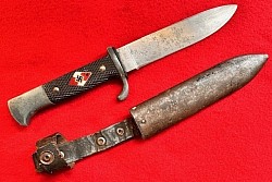 Nazi Hitler Youth Knife with Transitional Eickhorn Logo and RZM Marking...$350 SOLD
