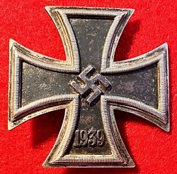 Nazi Iron Cross 1st Class by C.F. Zimmermann...$325 SOLD