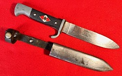 Nazi Hitler Youth Knife Marked 