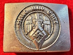 Nazi Hitler Youth Belt Buckle with F.W. Assmann and Söhne Maker's Marking and RZM Marking (WW2 Vet Bring-Back)...$145 SOLD