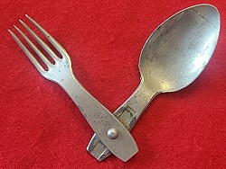 Nazi Wehrmacht Mess Kit Folding Spoon and Fork...$40 SOLD