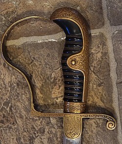 Nazi Army Officer's Sword with Brass Hilt by P.D. Lüneschloss...$525 SOLD