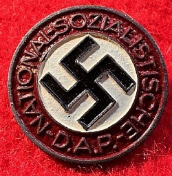 Nazi NSDAP Later War Party Badge Marked 