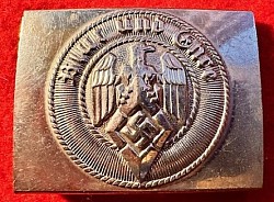 Nazi Hitler Youth Belt Buckle with Chromed Steel Body and Both 