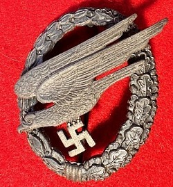 Nazi Luftwaffe Paratrooper Badge by Assmann & Söhne...$595 SOLD