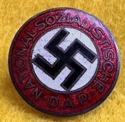 Nazi NSDAP Party Member's Badge by Steinhauer & Lück of Lüdenscheid...$195 SOLD