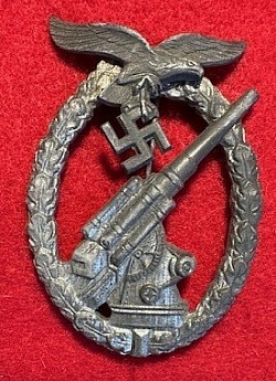 Nazi Luftwaffe Flak Artillery War Badge by E. Ferdinand Wiedmann...$225 SOLD