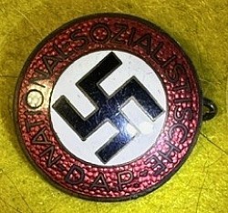 Nazi NSDAP Party Pin Marked 