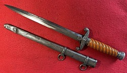 Nazi Army Officer's Dress Dagger with Nickel Fittings by WKC...$455 SOLD