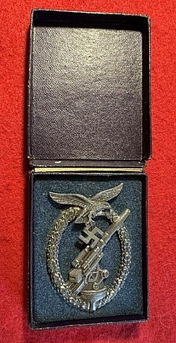 Nazi Luftwaffe Flak Artillery War Badge in Issue Box...$395 SOLD
