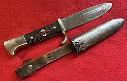 Nazi Early Hitler Youth Knife with Motto by Anton Wingen Jr...$295 SOLD