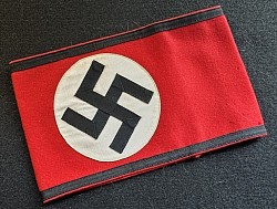 Nazi Early SS Wool Armband with RZM Tag (WWII Veteran 