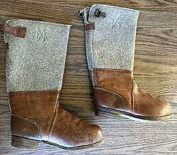 Nazi Wehrmacht Felt and Leather Boots (Filtzstiefel)...$225 SOLD