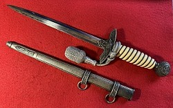 Nazi Luftwaffe 2nd Model Dress Dagger by Anton Wingen Jr. with Portapee...$495 SOLD